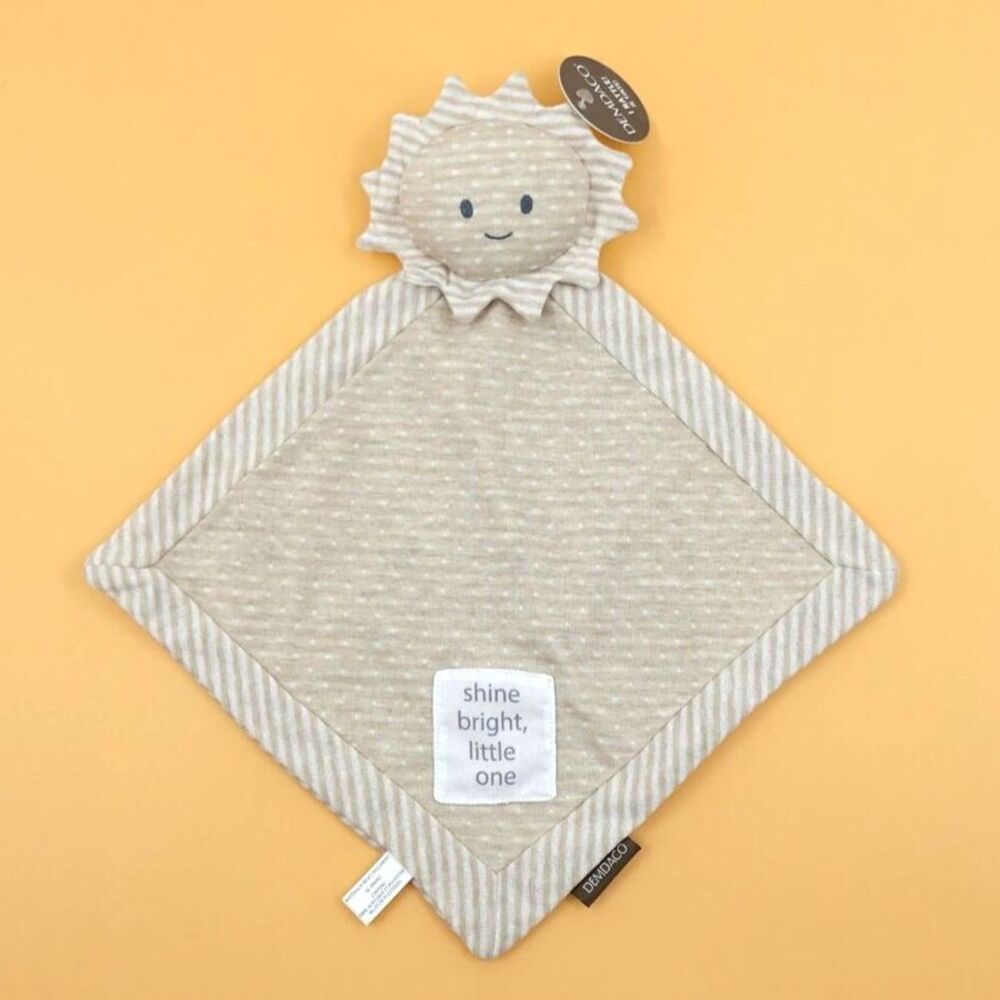 Baby Lovey Moon and Back Sun Blankie Gender Neutral Rattle Security Blanket Gift